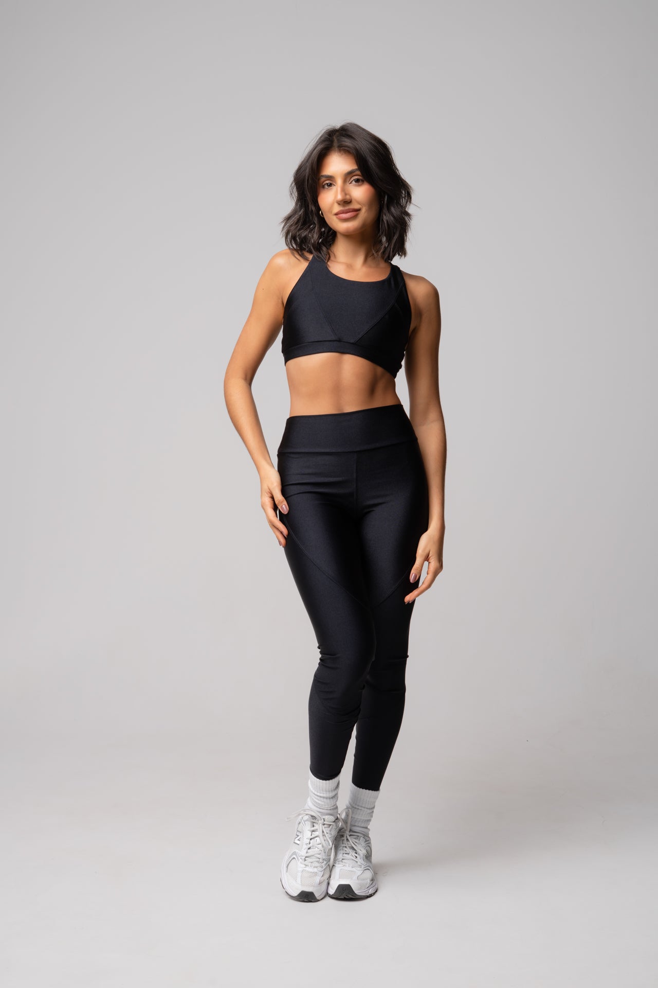 Conjunto Legging e Top Recortes Preto