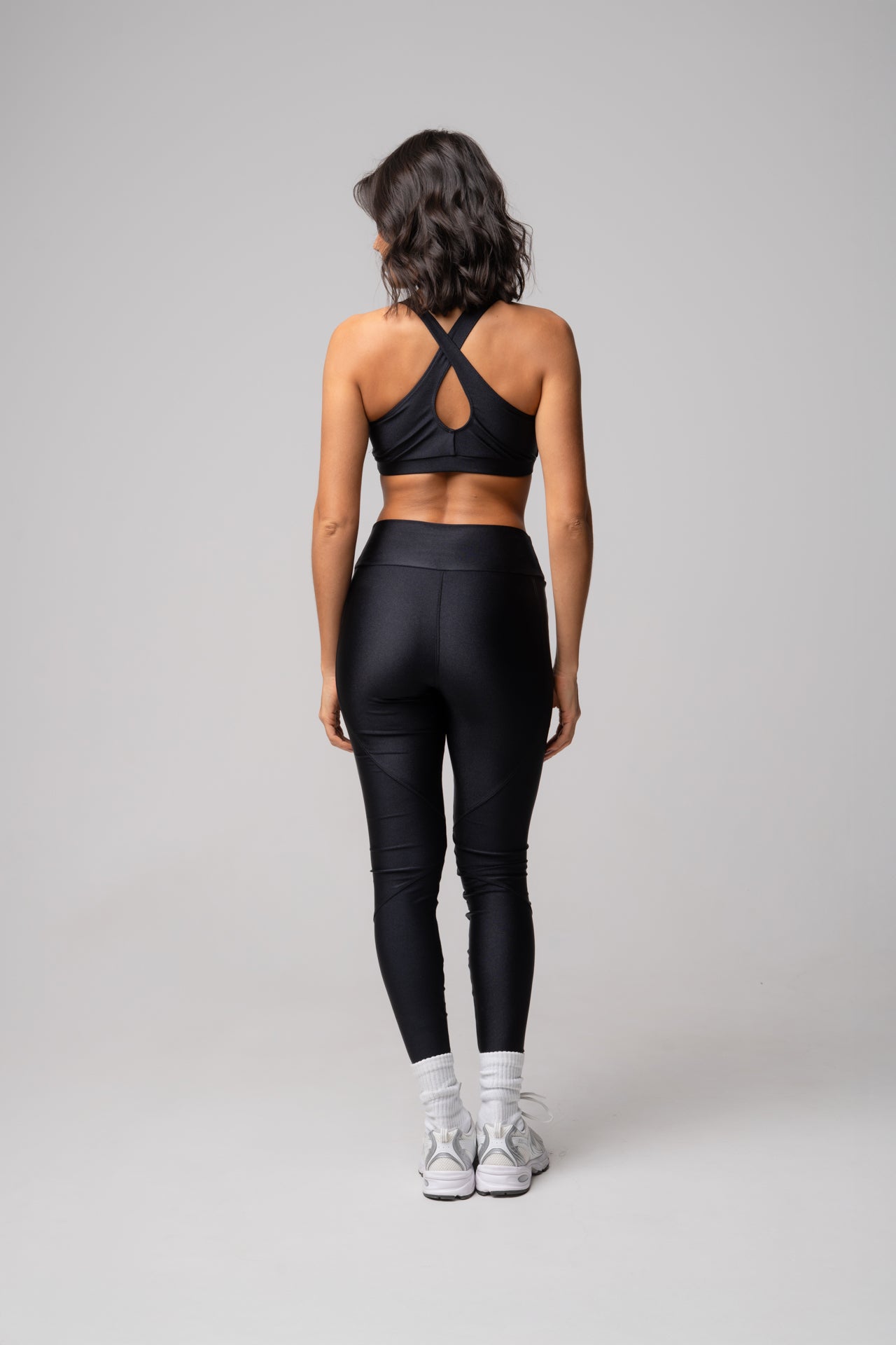 Conjunto Legging e Top Recortes Preto