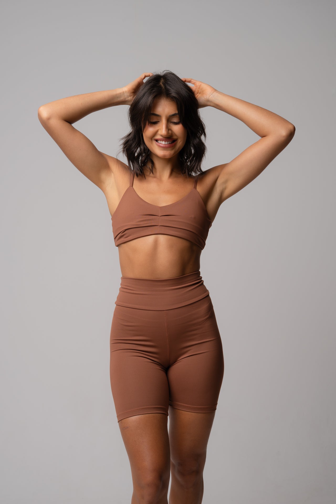 Conjunto Short e Top Caramelo