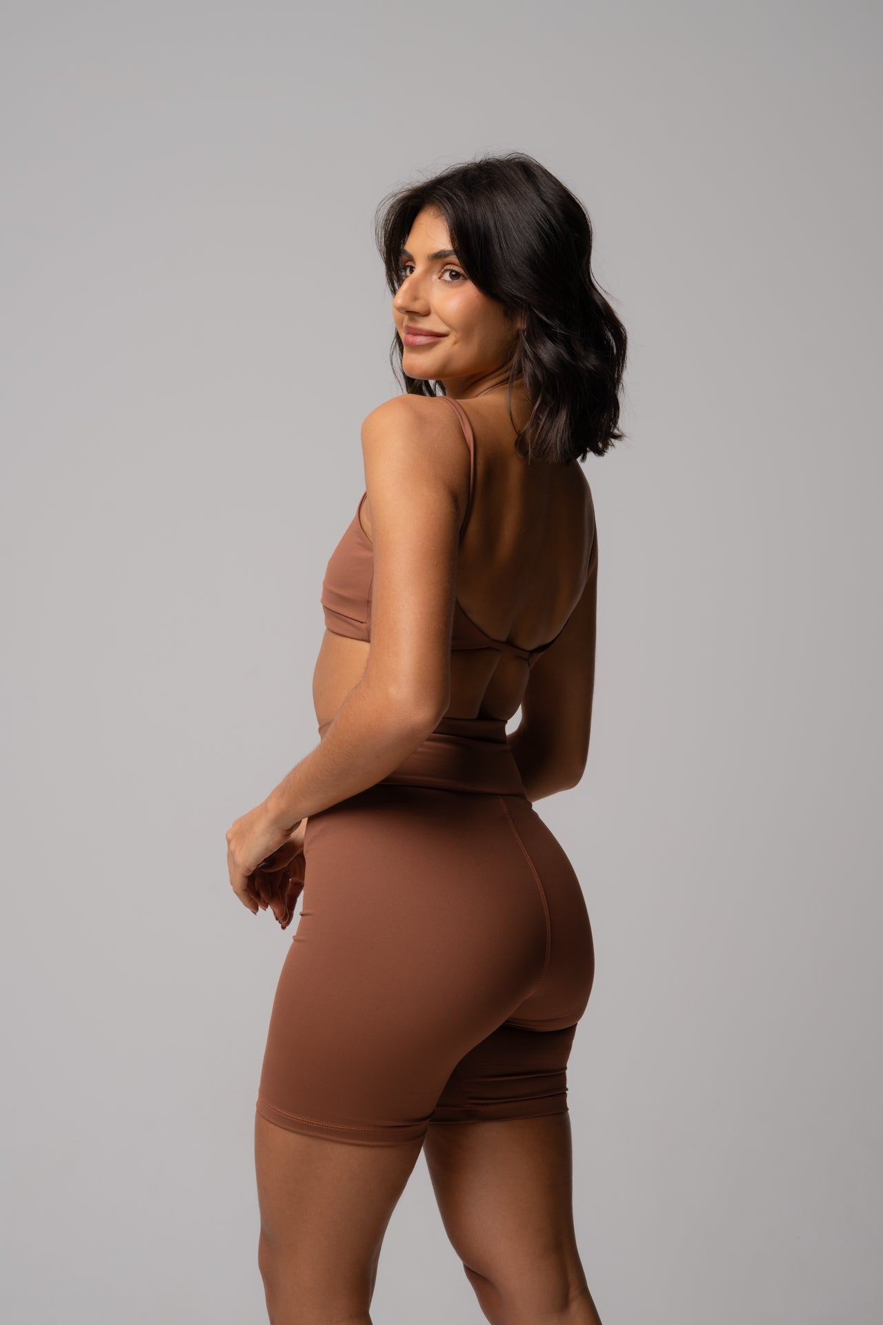 Conjunto Short e Top Caramelo