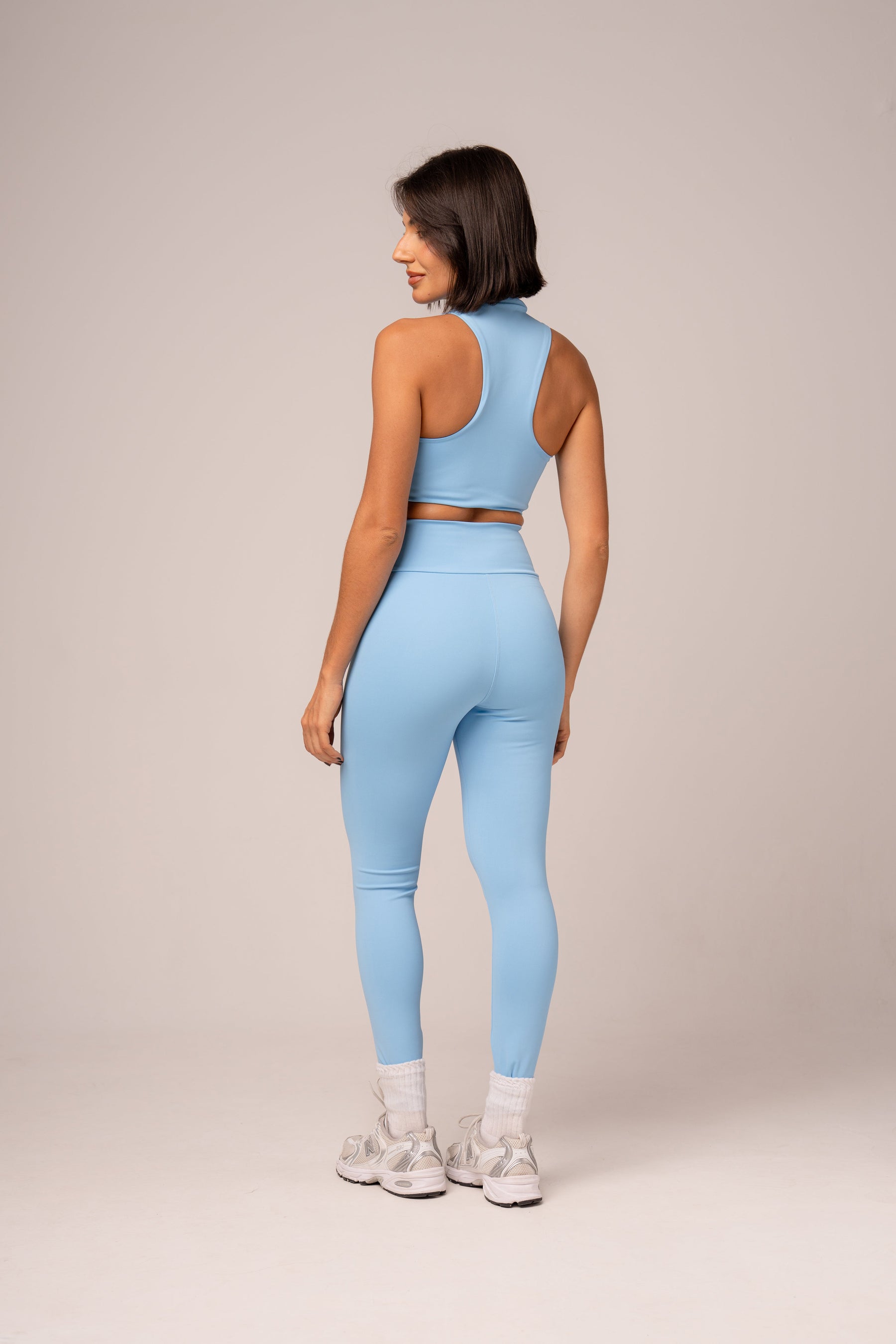 Conjunto Legging e Top Zíper Ice Blue