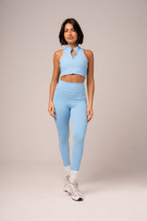 Conjunto Legging e Top Zíper Ice Blue