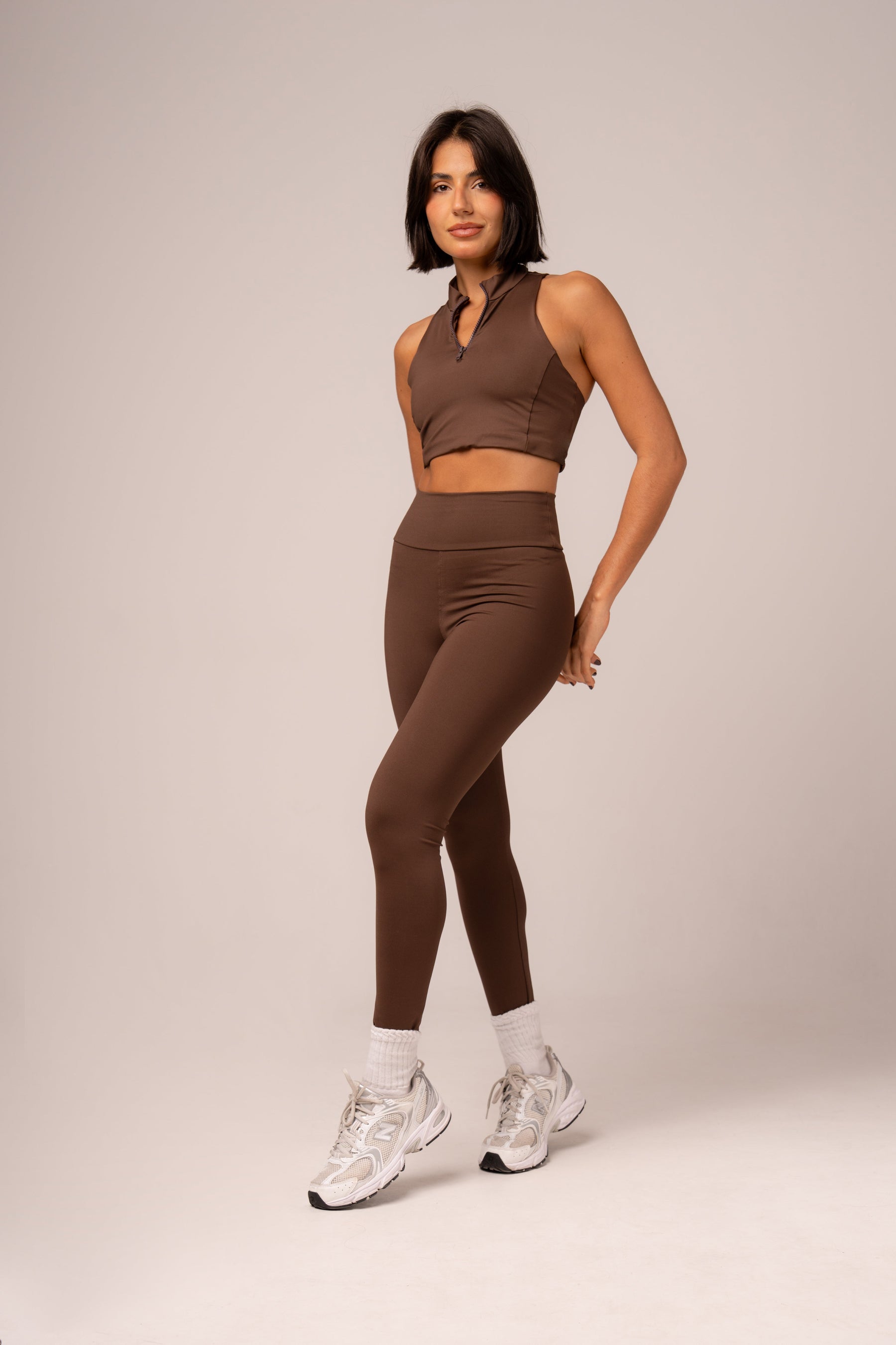 Conjunto Legging e Top Zíper Expresso