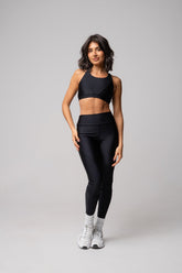 Conjunto Legging e Top Recortes Preto