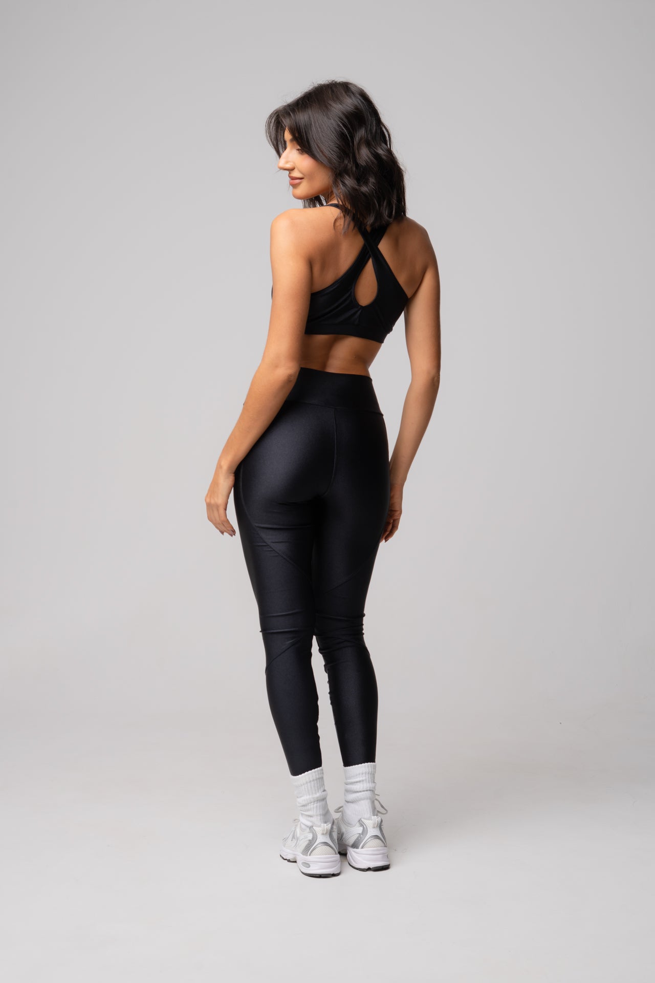Conjunto Legging e Top Recortes Preto