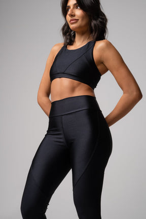 Conjunto Legging e Top Recortes Preto