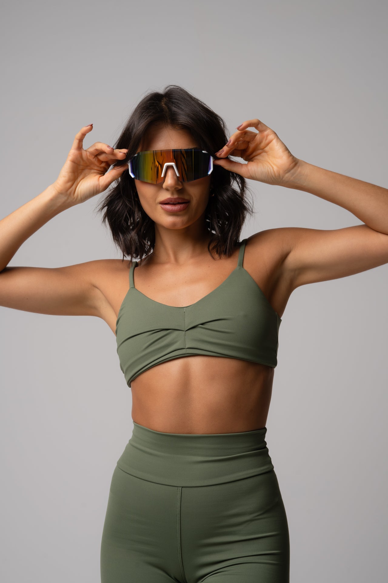 Conjunto Short e Top Verde Oliva