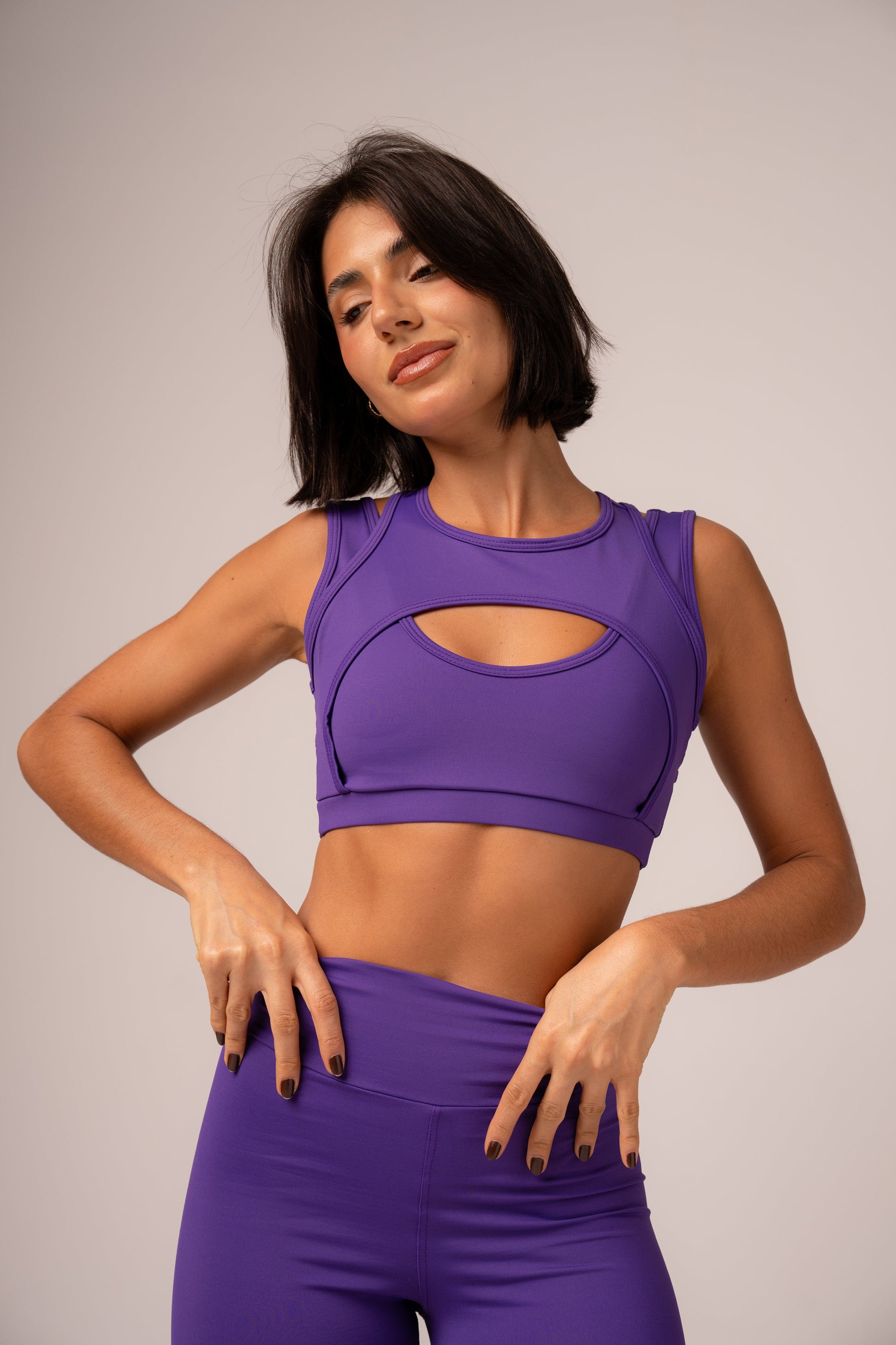 Conjunto Legging e Top Púrpura