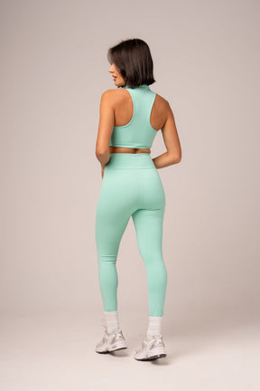 Conjunto Legging e Top Zíper Menta