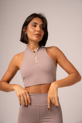 Conjunto Legging e Top Zíper Duna