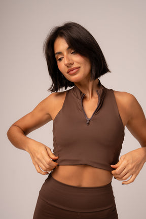 Conjunto Legging e Top Zíper Expresso